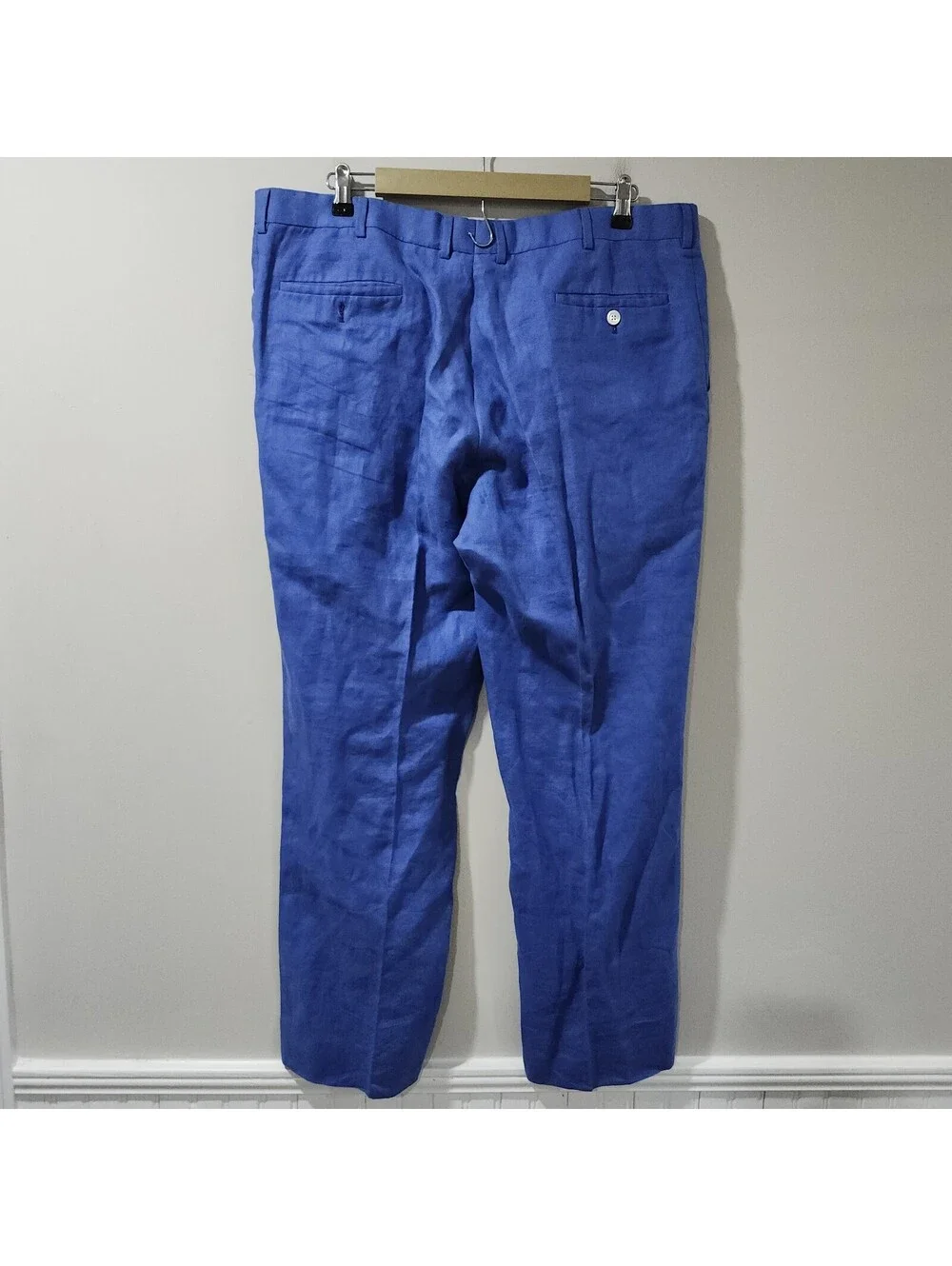 Ralph Lauren Purple Label Pleated 100% Linen Trousers Pants Italy Summer 38x30
